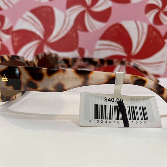AIRE Ceres Cookie Tort Rectangle Sunglasses Brown Lens Unisex 90s Recycled NWT - Picture 10 of 10